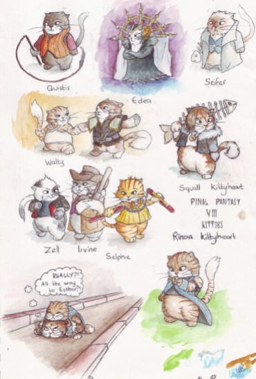 I finally (hah! pun) finished my kitties. This is a homage to my all time favourite game.